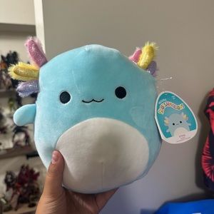 8" NWT Irina blue pink yellow purple axolotl squishmallow